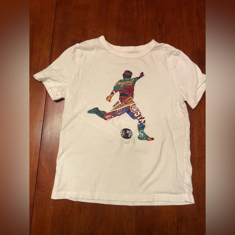 GAP White Short Sleeve Tees with Athletic Graphics